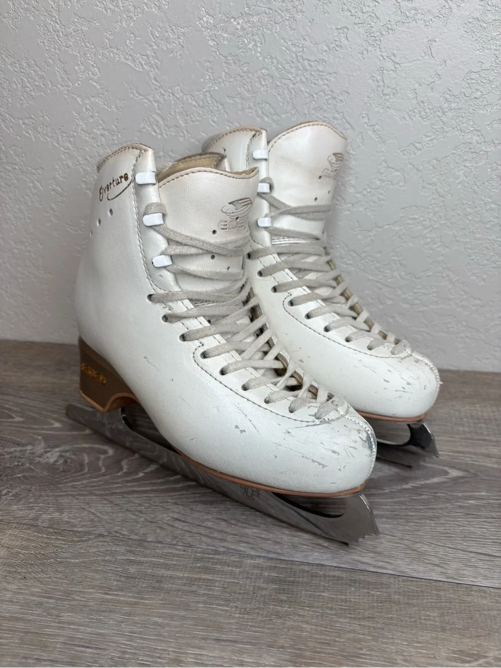 Edea Overture White Figure Skates 230 C w/ John Wilson Coronation Ace Blades